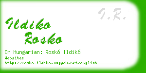 ildiko rosko business card